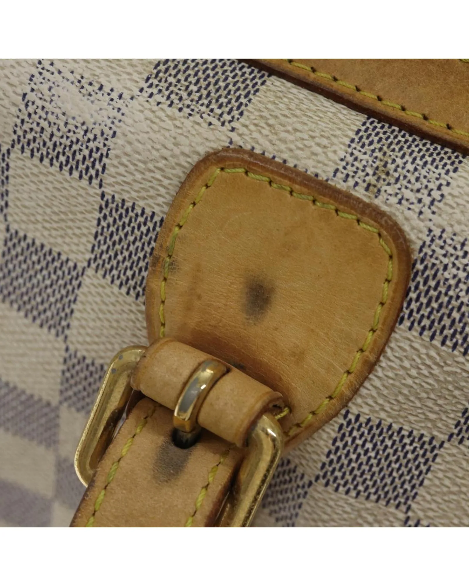 Authentic Damier Azur Hand Bag with Accessories - French Made