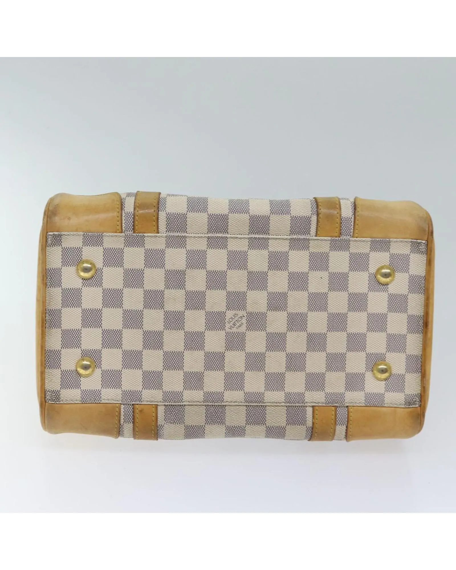 Authentic Damier Azur Hand Bag with Accessories - French Made