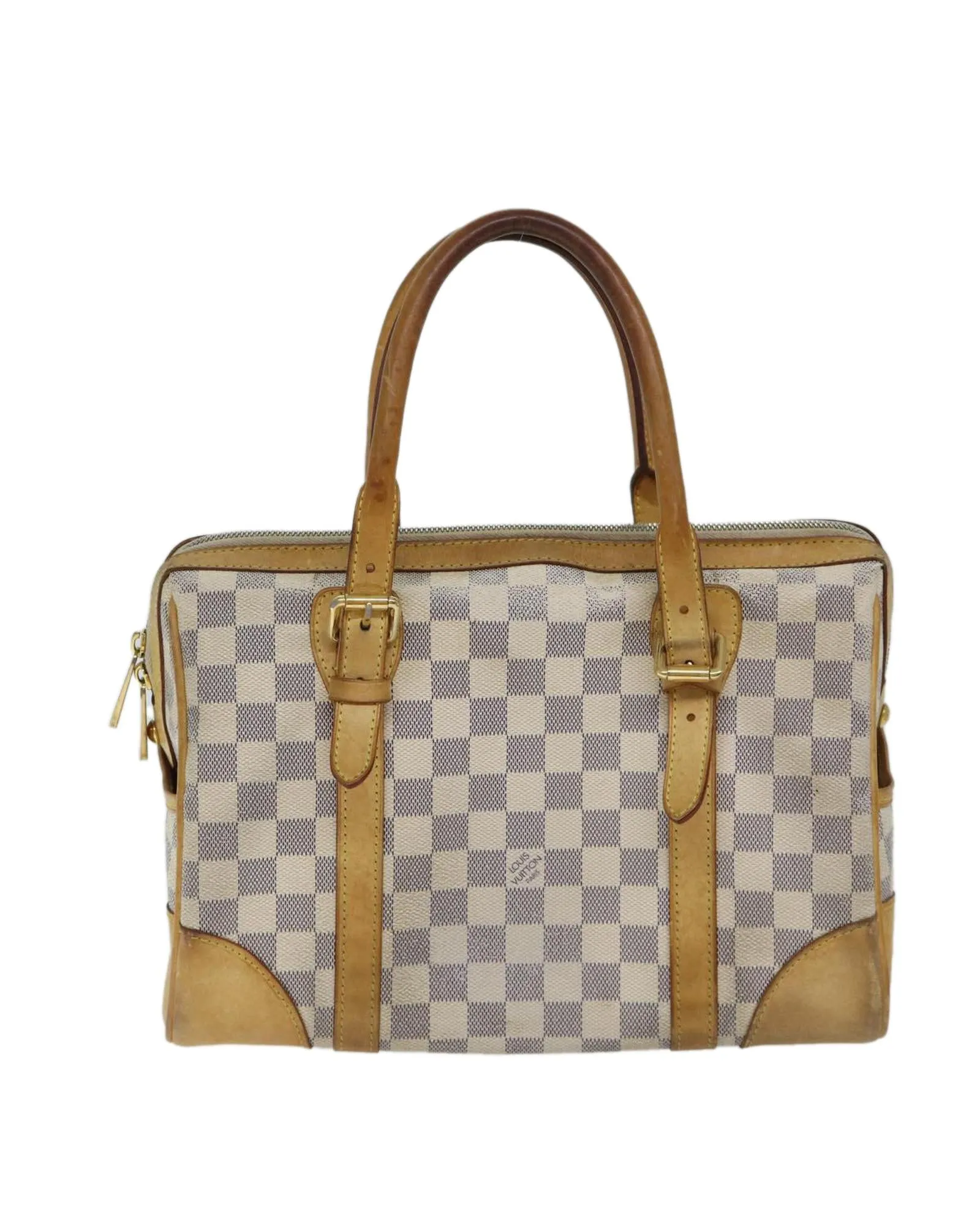 Authentic Damier Azur Hand Bag with Accessories - French Made