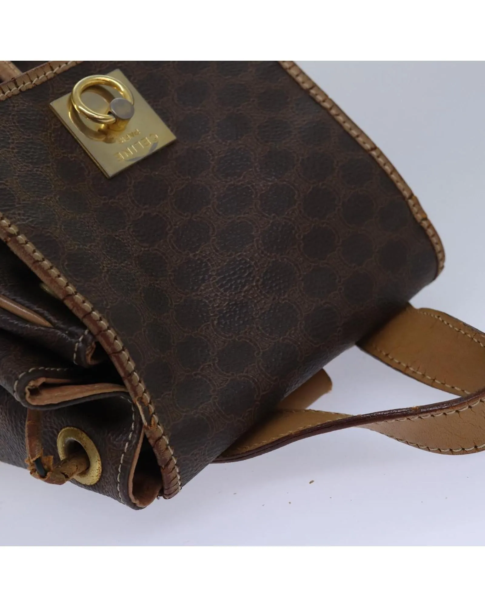Authentic Macadam Canvas Backpack in Brown PVC Material