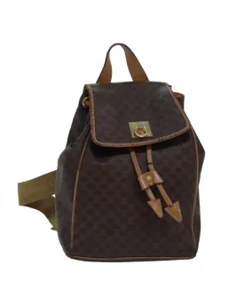 Authentic Macadam Canvas Backpack in Brown PVC Material