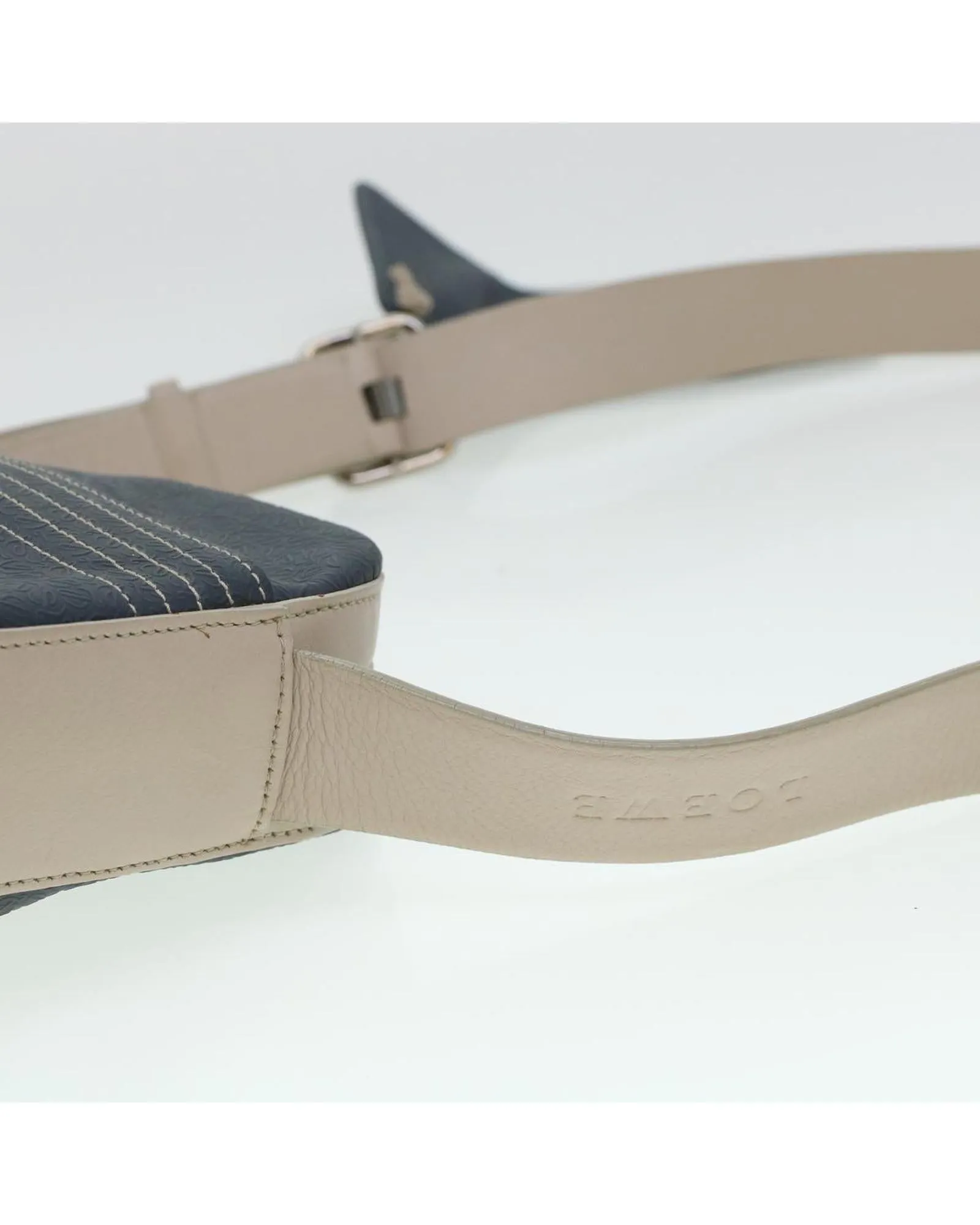 Beige Shoulder Bag with Anagram Pattern