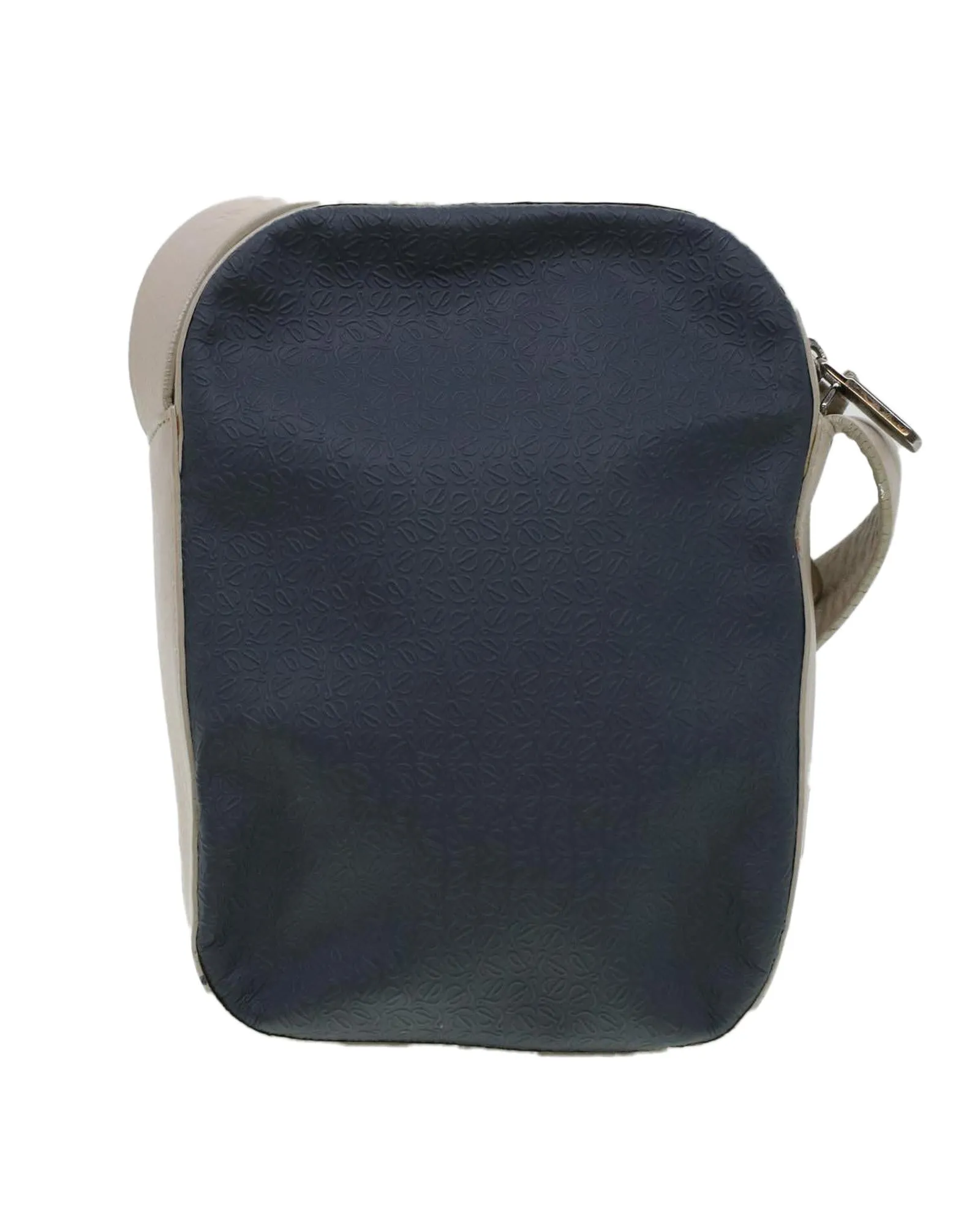 Beige Shoulder Bag with Anagram Pattern