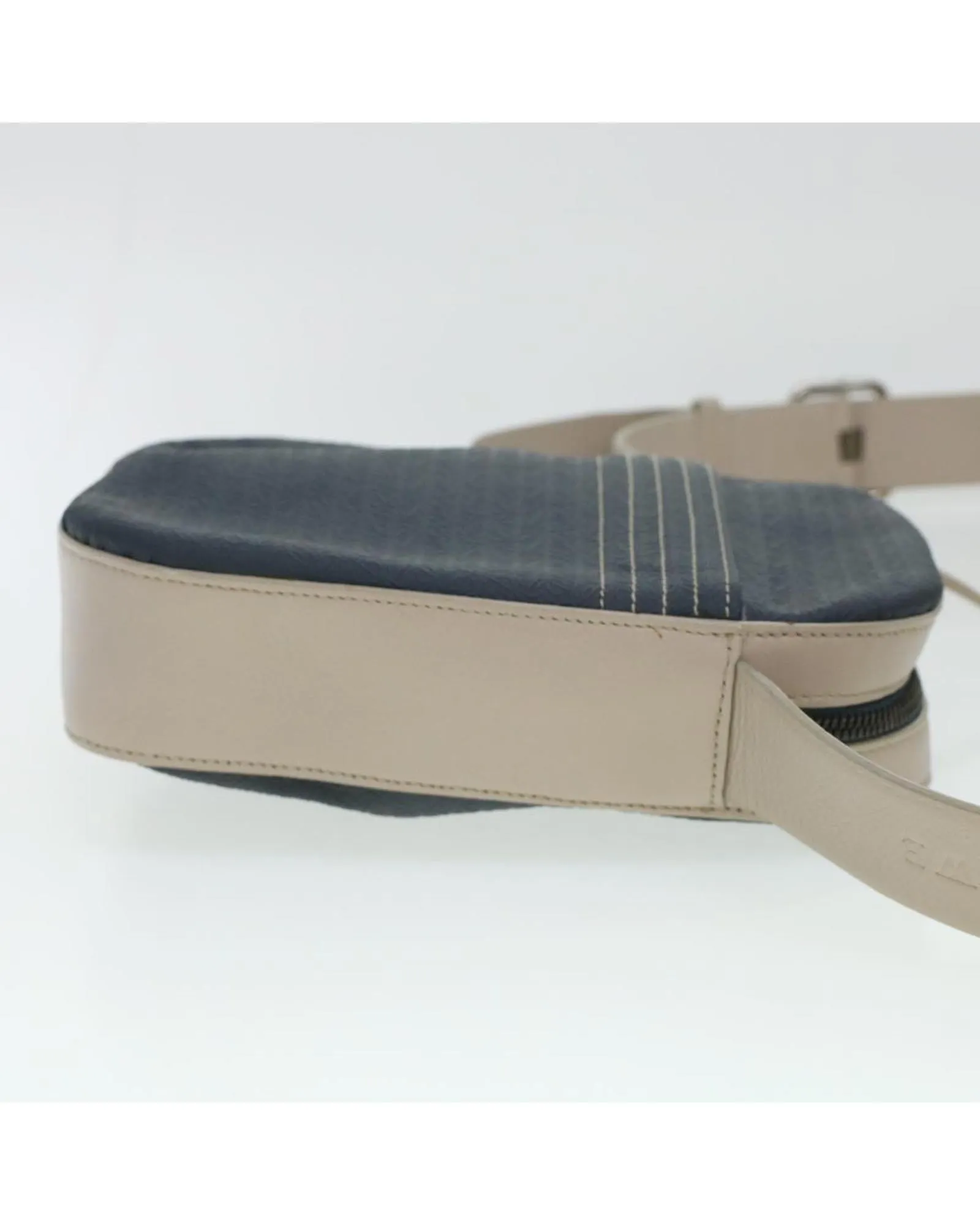 Beige Shoulder Bag with Anagram Pattern