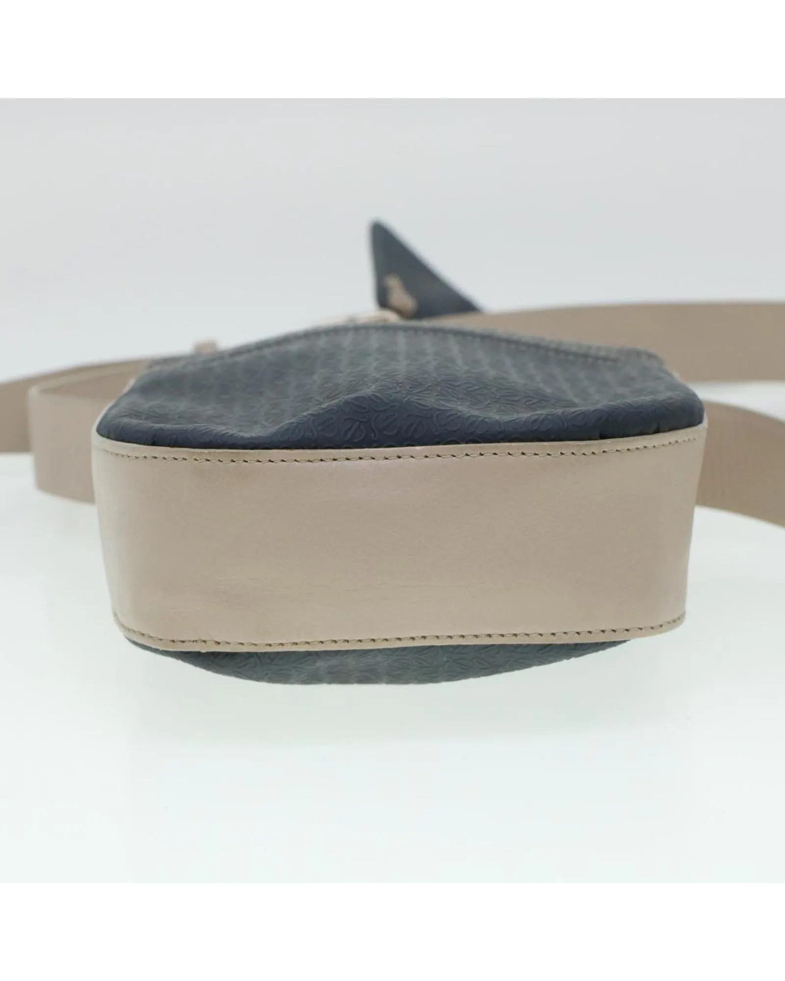 Beige Shoulder Bag with Anagram Pattern