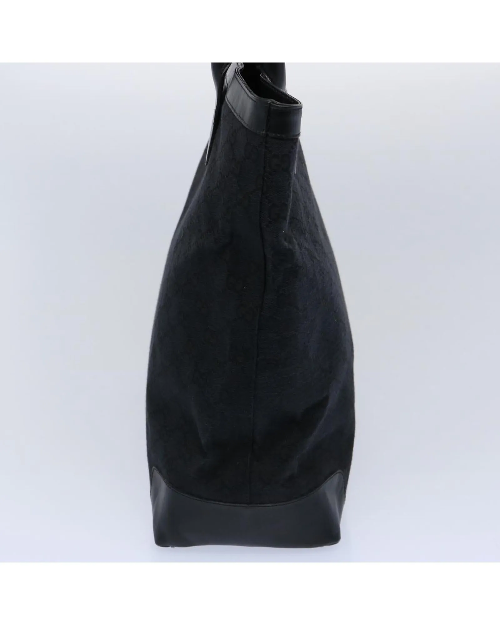 Black GG Canvas Hand Bag with Accessories and Italian Craftsmanship