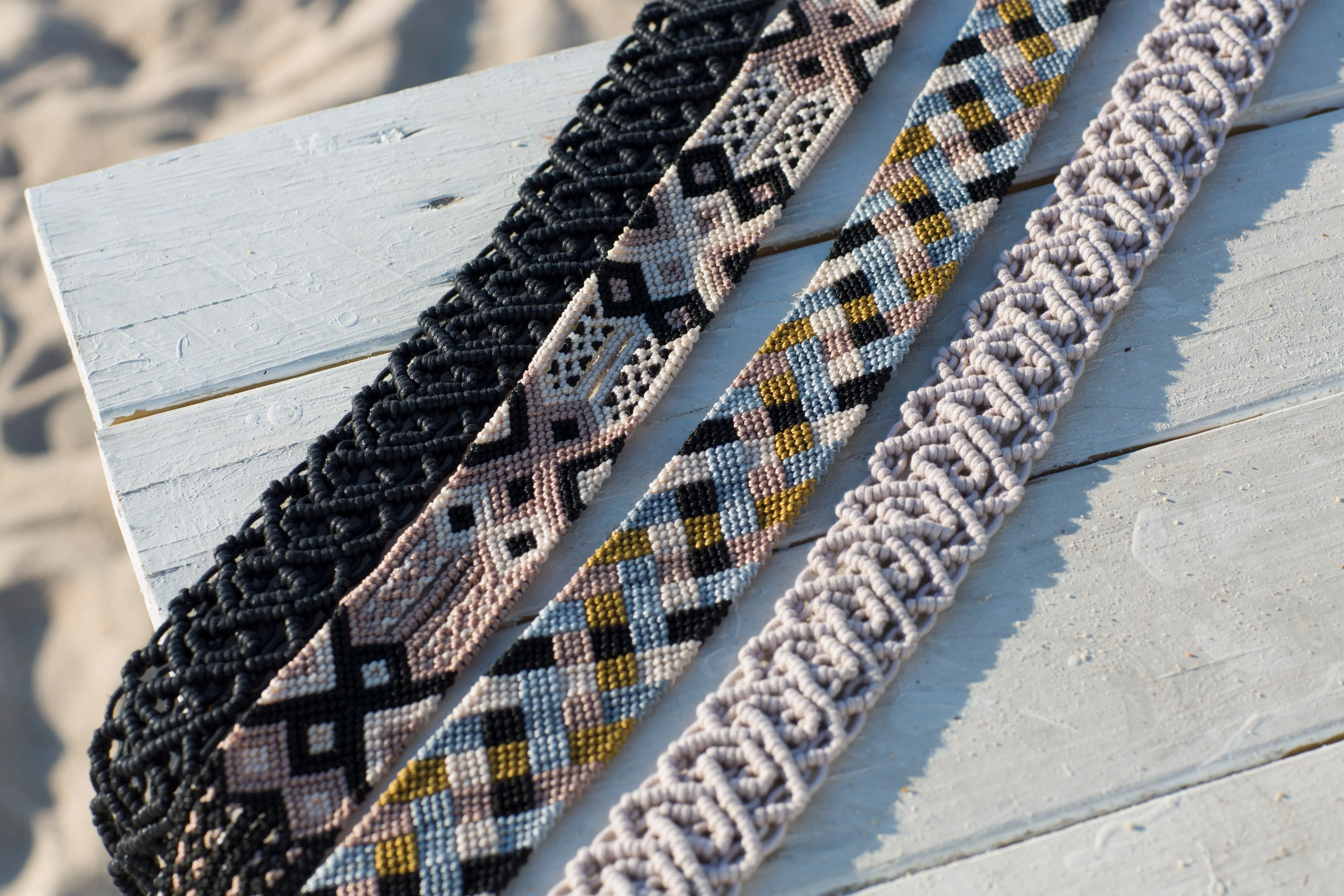 Black Macrame Bag Strap