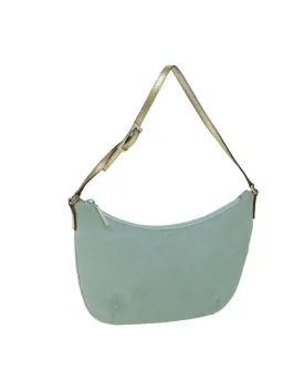 Blue Canvas Shoulder Bag with GG Print by Italian Designer