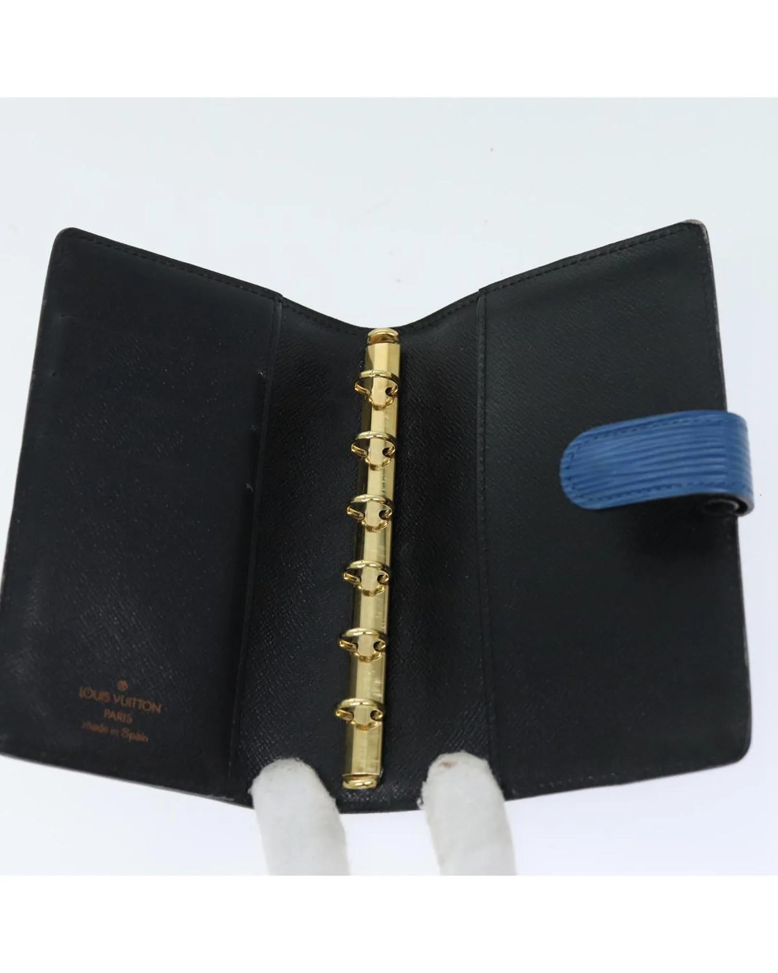 Blue Epi Leather Day Planner Cover - Small Size
