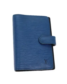 Blue Epi Leather Day Planner Cover - Small Size
