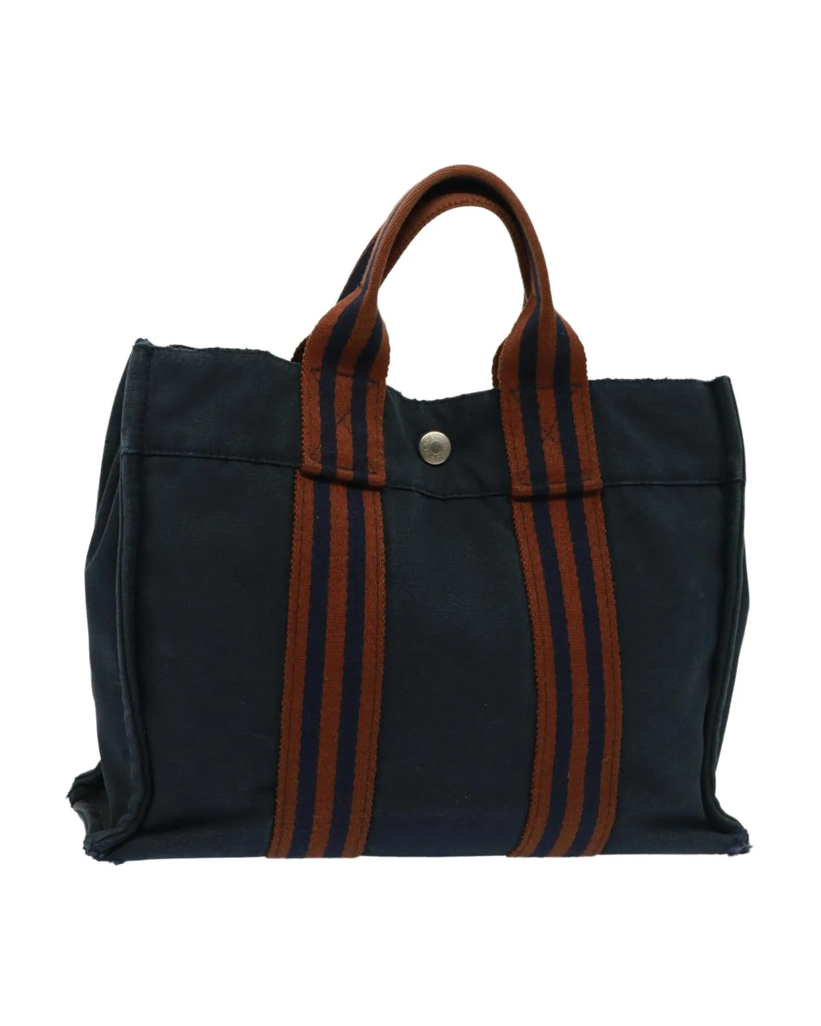 Canvas Hand Bag with Handle Drop and Multiple Pockets