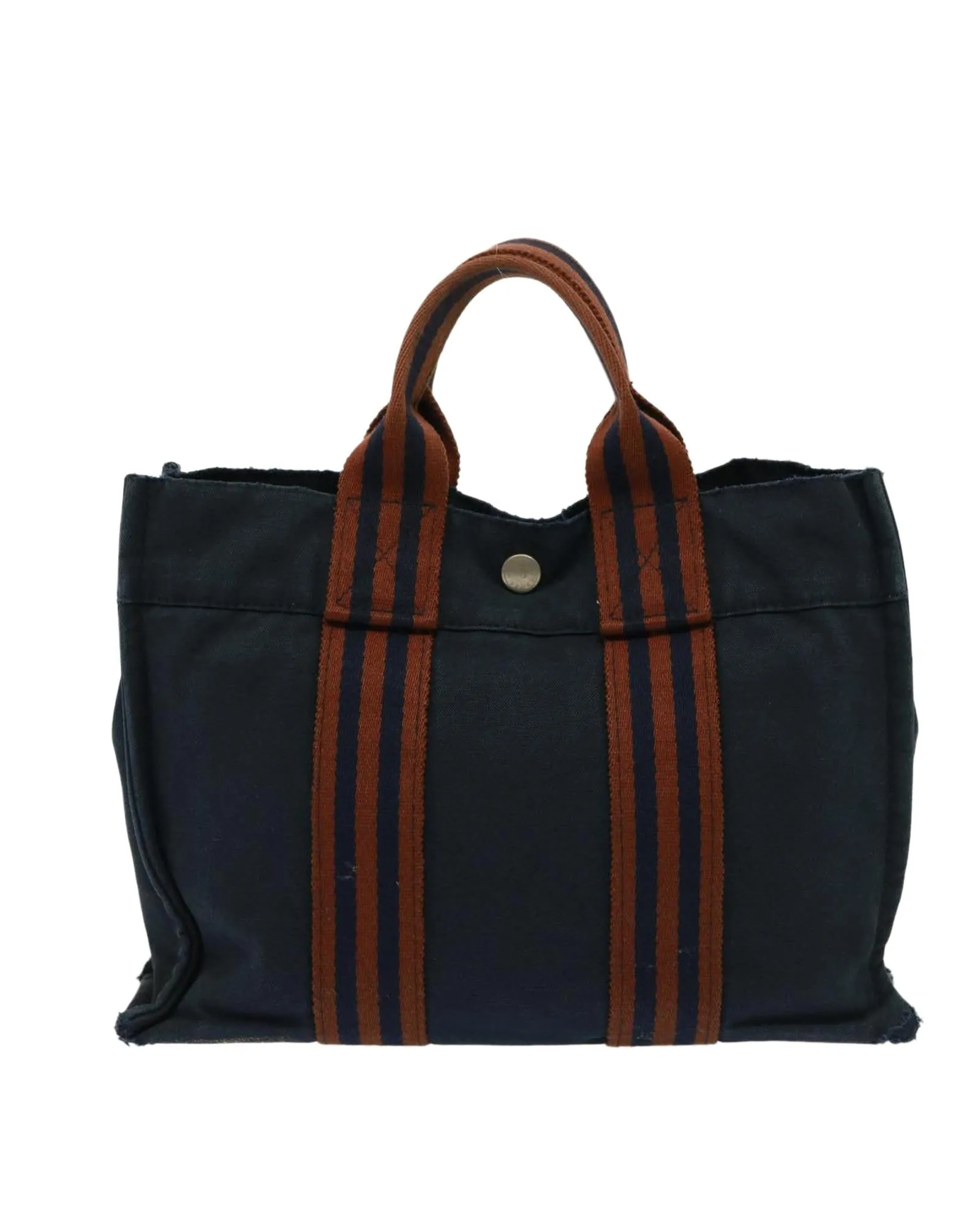 Canvas Hand Bag with Handle Drop and Multiple Pockets