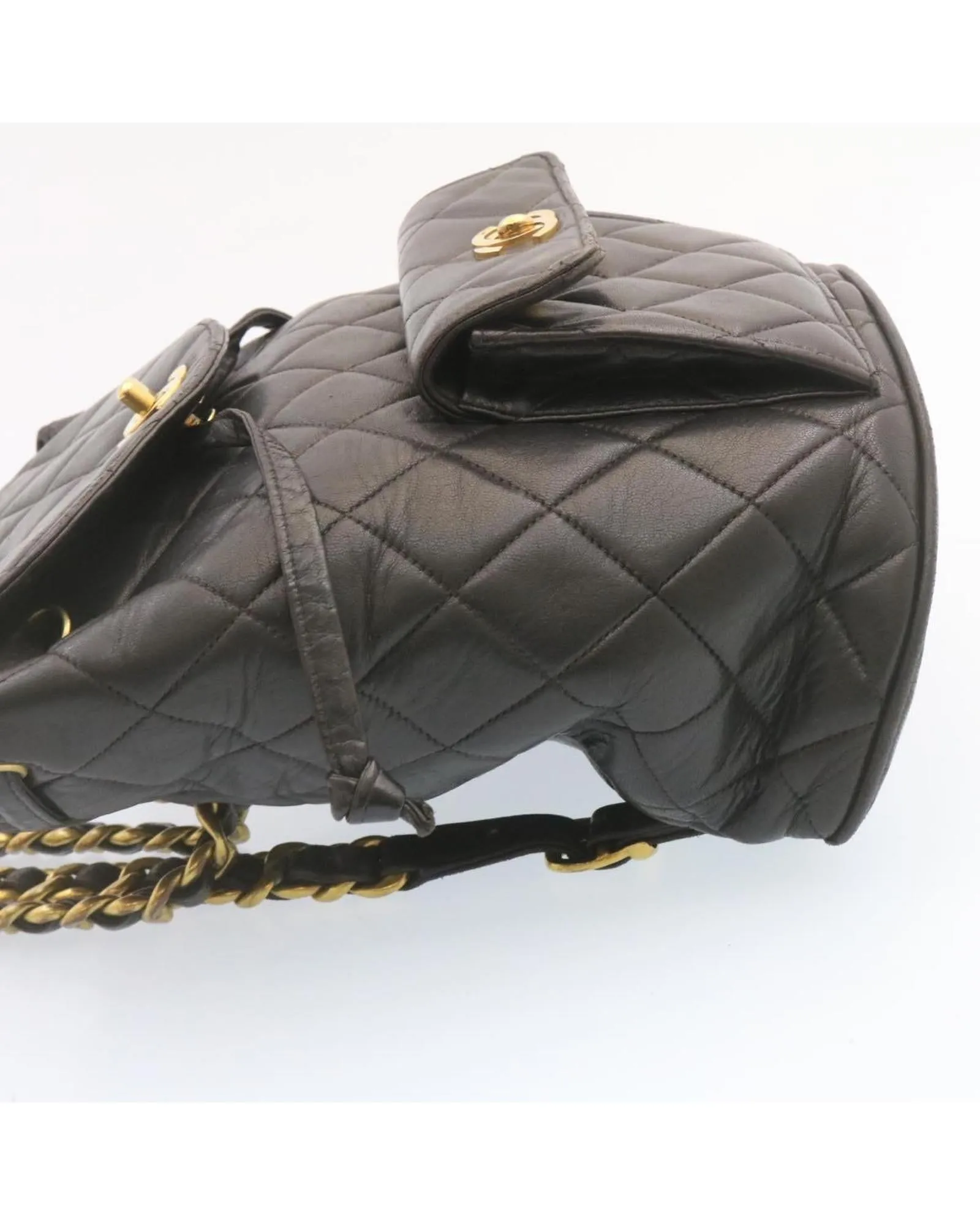 Chanel Matelasse Leather Backpack with Gold Tone CC