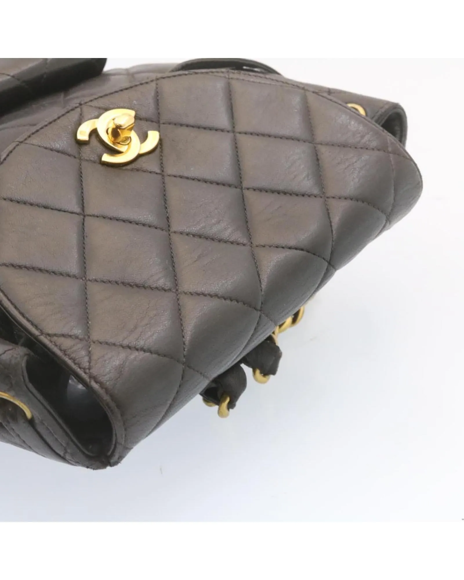 Chanel Matelasse Leather Backpack with Gold Tone CC