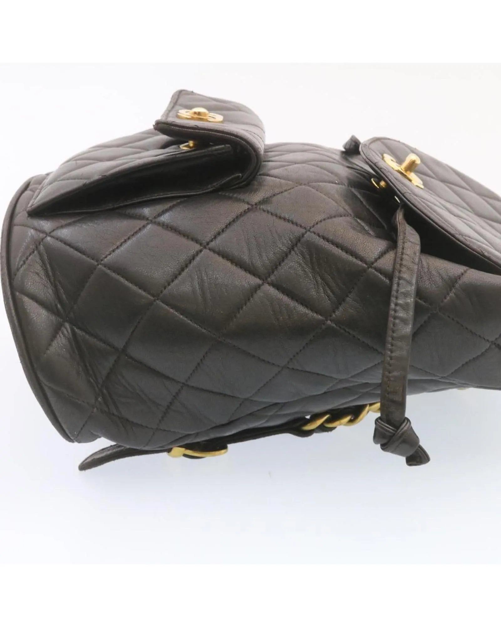 Chanel Matelasse Leather Backpack with Gold Tone CC