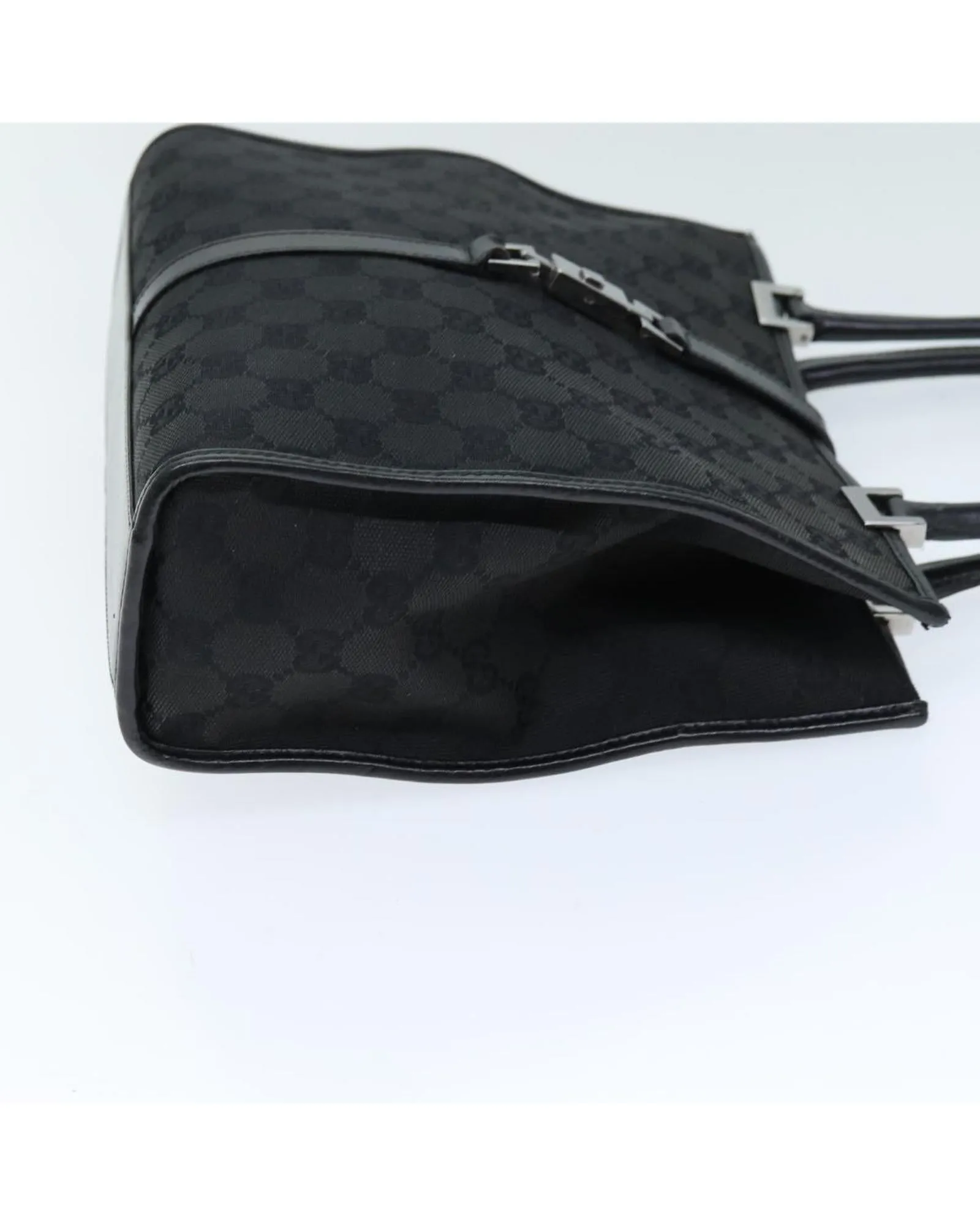 Classic Black Canvas Hand Bag with GG Logo