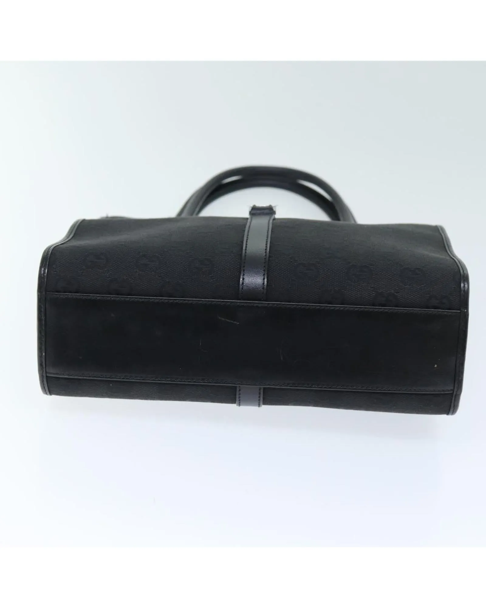 Classic Black Canvas Hand Bag with GG Logo