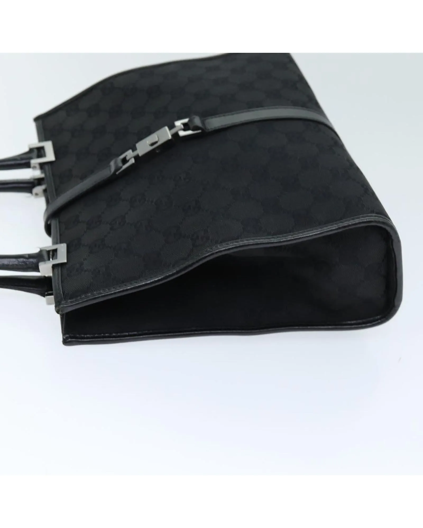 Classic Black Canvas Hand Bag with GG Logo