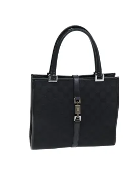 Classic Black Canvas Hand Bag with GG Logo