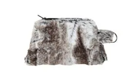 Coin Purse & Cosmetic Bag - Luxury Faux Fur in Birch (Only Cosmetic Bags Left!)
