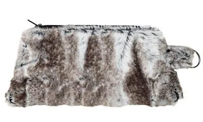 Coin Purse & Cosmetic Bag - Luxury Faux Fur in Birch (Only Cosmetic Bags Left!)