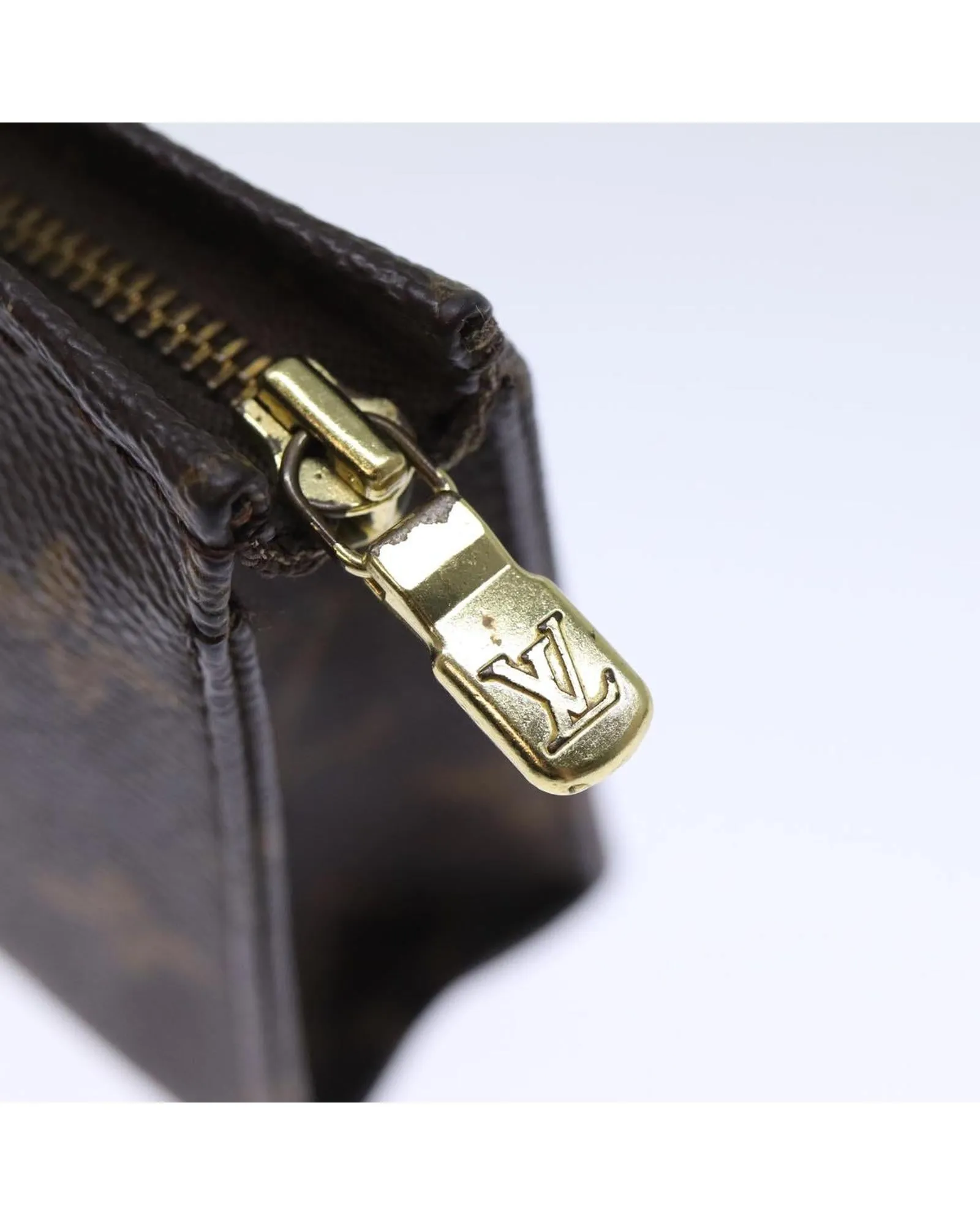 Compact Monogram Canvas Pouch with Accessory Storage