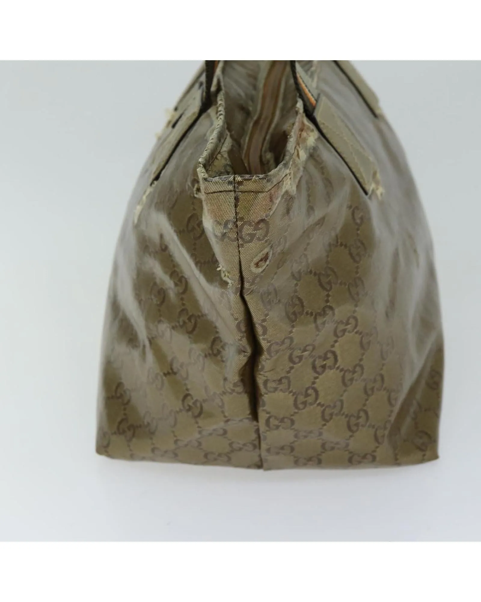 Crystal Canvas Tote Bag with Gold Accent - Authentic