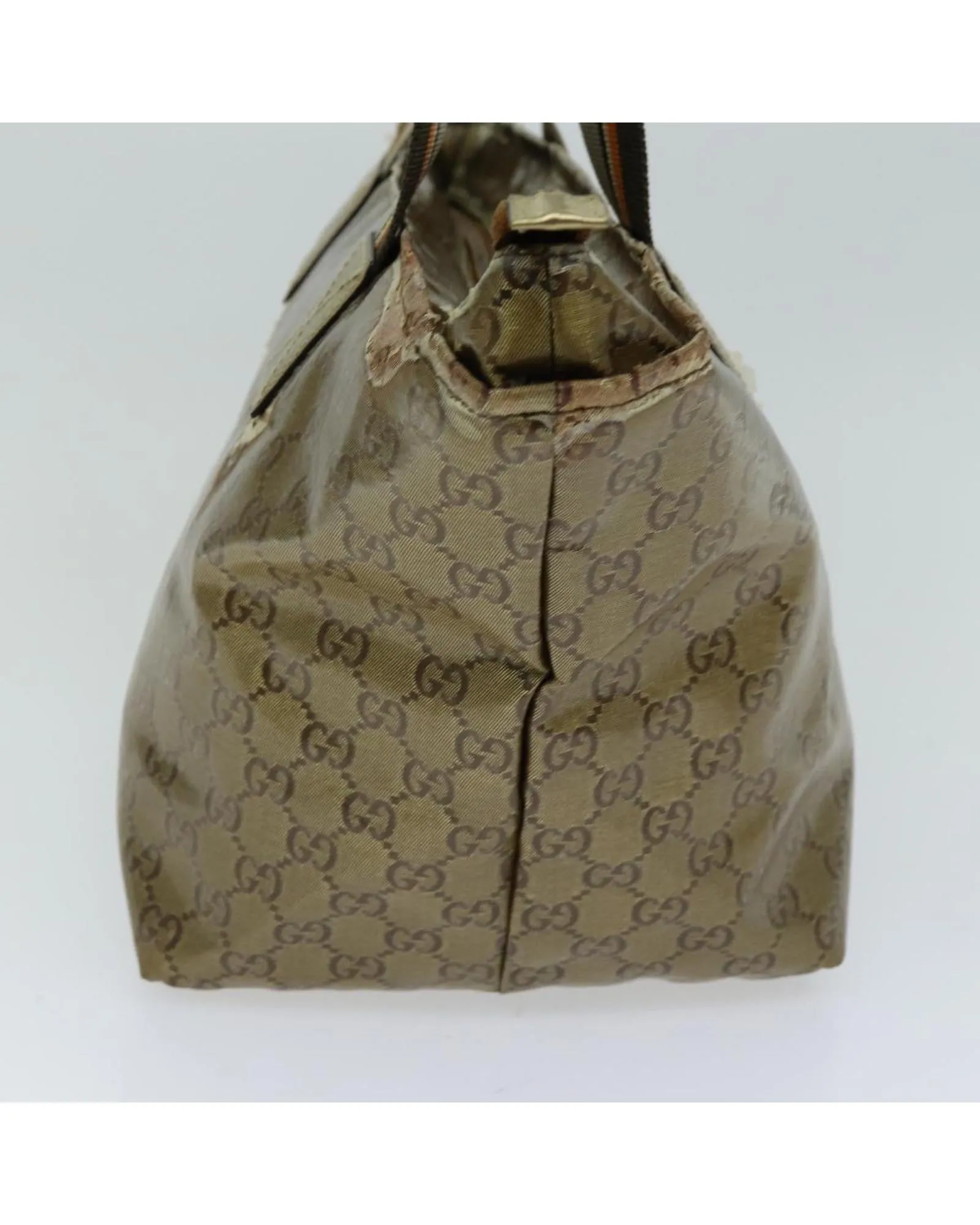 Crystal Canvas Tote Bag with Gold Accent - Authentic