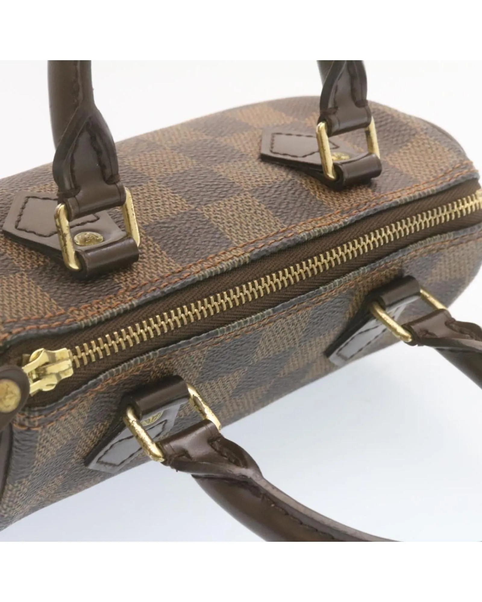 Damier Ebene Mini Speedy Hand Bag SP Order LV Auth