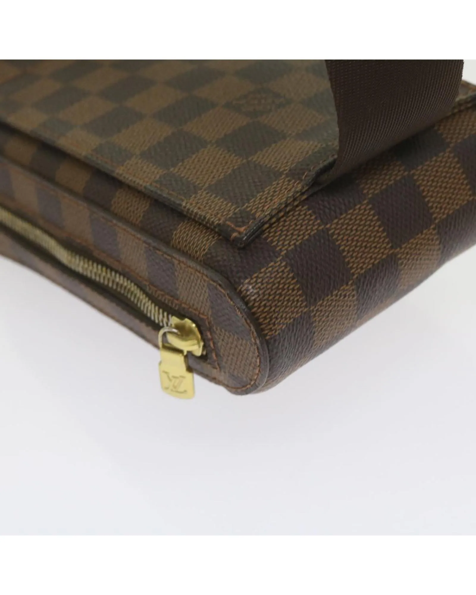 Damier Ebene Shoulder Bag with Dust Bag and Item Box