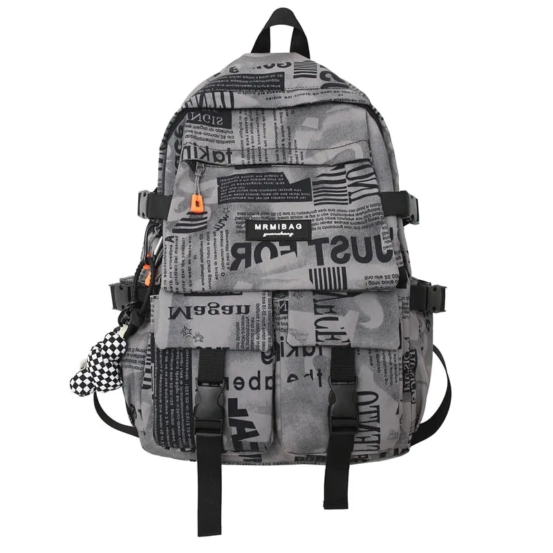deanwangkt Cool Graffiti Large-capacity Backpack Women Man Waterproof School Bags for Teenagers Geometric Travel Backpack Ladies Bookbags