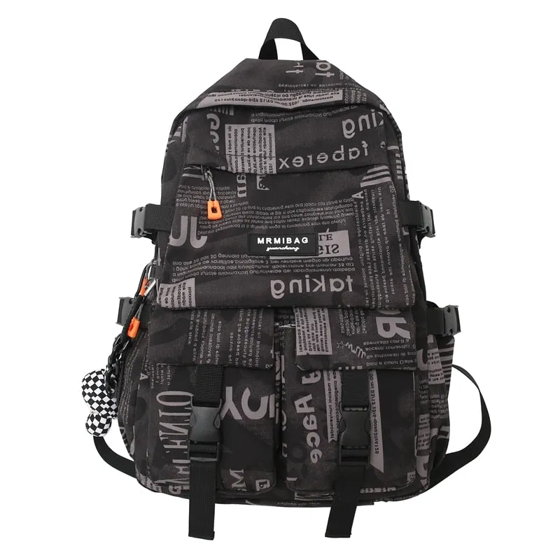deanwangkt Cool Graffiti Large-capacity Backpack Women Man Waterproof School Bags for Teenagers Geometric Travel Backpack Ladies Bookbags