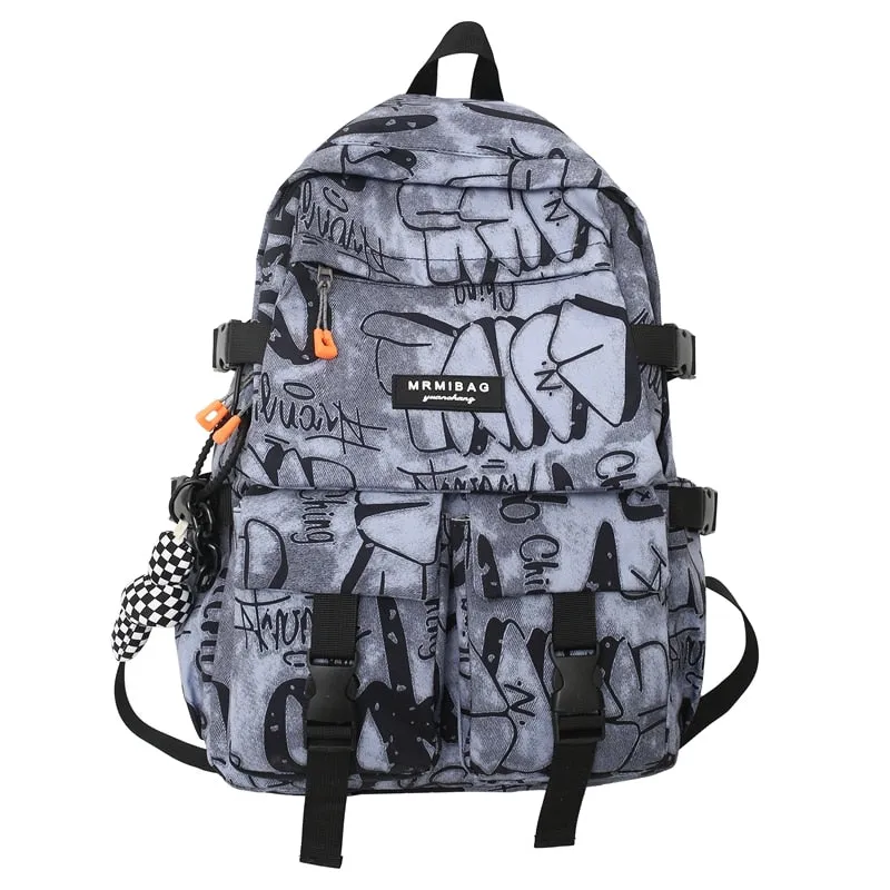 deanwangkt Cool Graffiti Large-capacity Backpack Women Man Waterproof School Bags for Teenagers Geometric Travel Backpack Ladies Bookbags