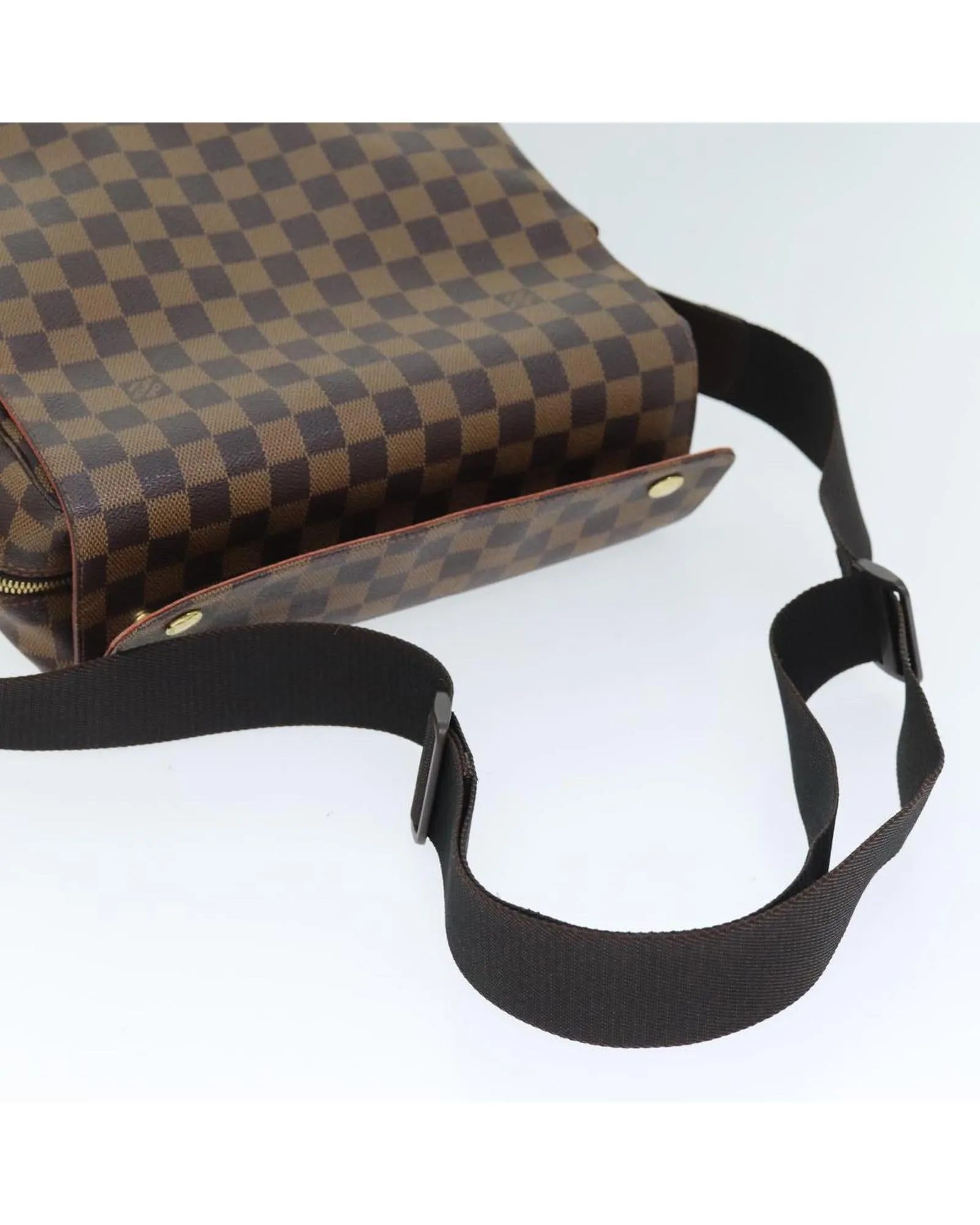 Designer Damier Ebene Shoulder Bag with Adjustable Strap