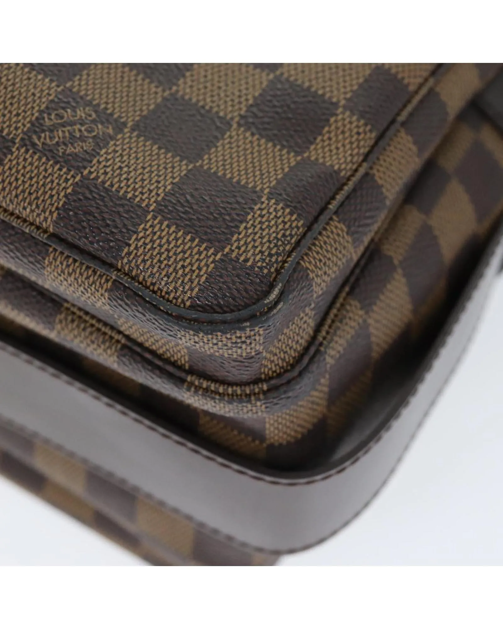 Designer Damier Ebene Shoulder Bag with Adjustable Strap