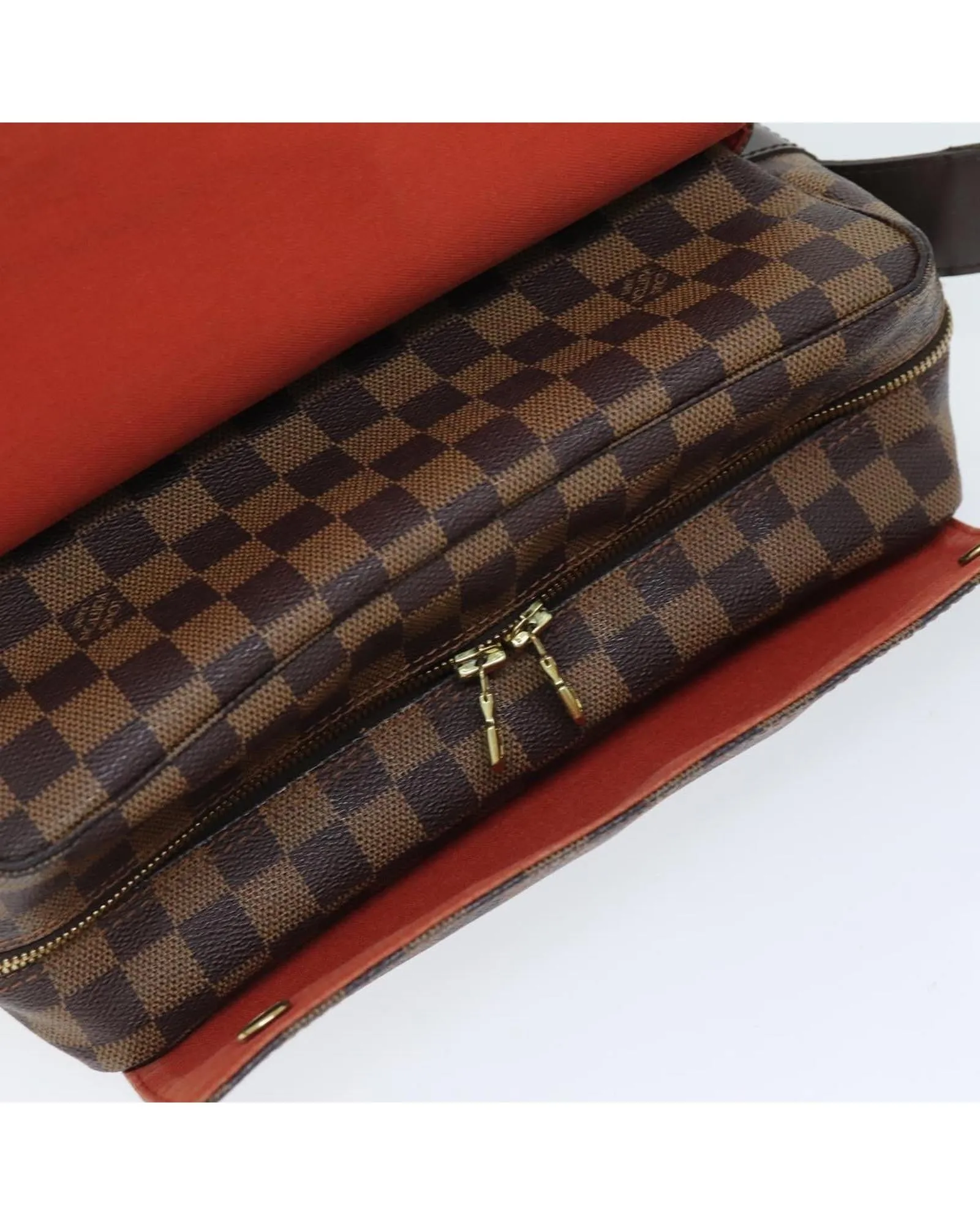 Designer Damier Ebene Shoulder Bag with Adjustable Strap