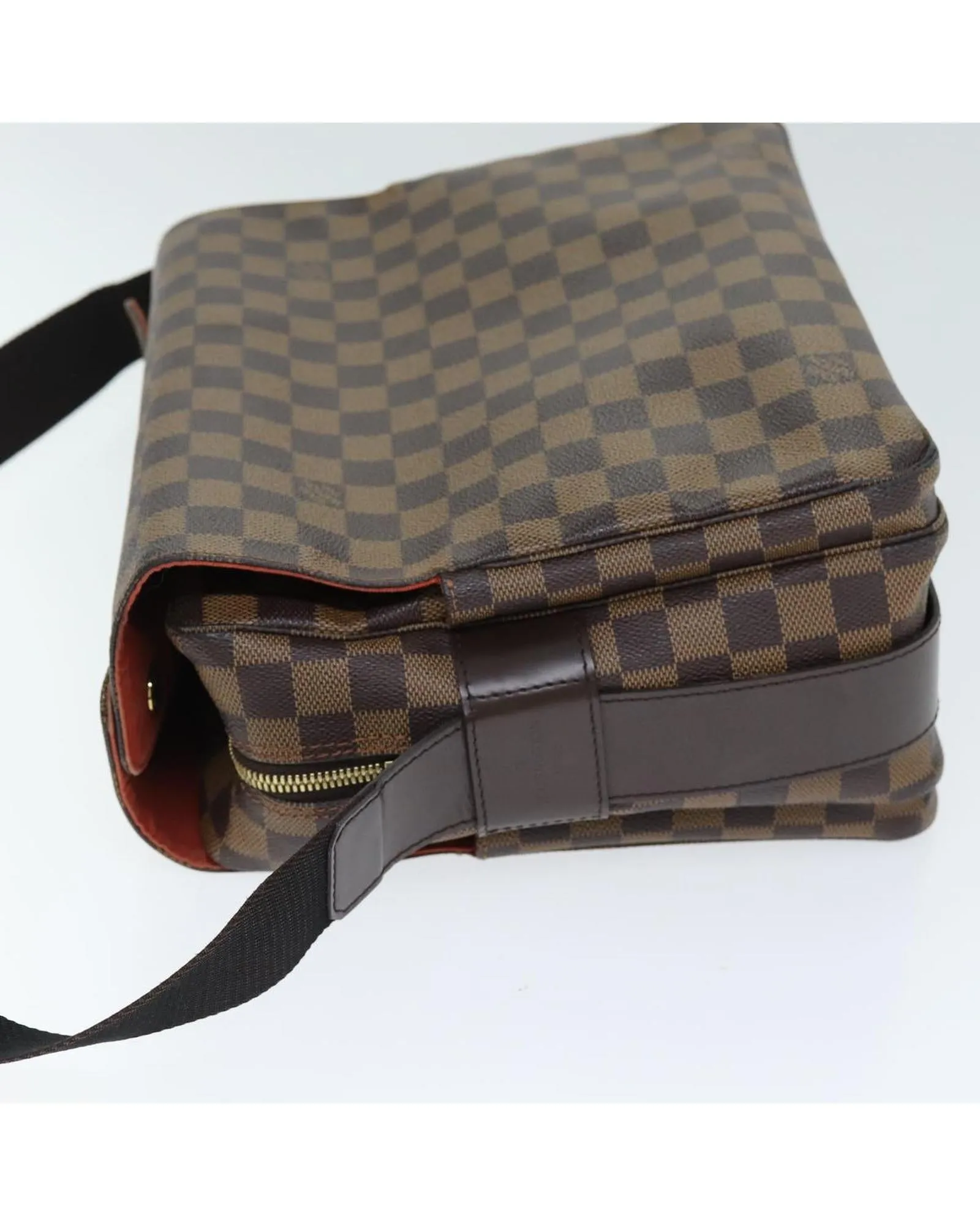 Designer Damier Ebene Shoulder Bag with Adjustable Strap