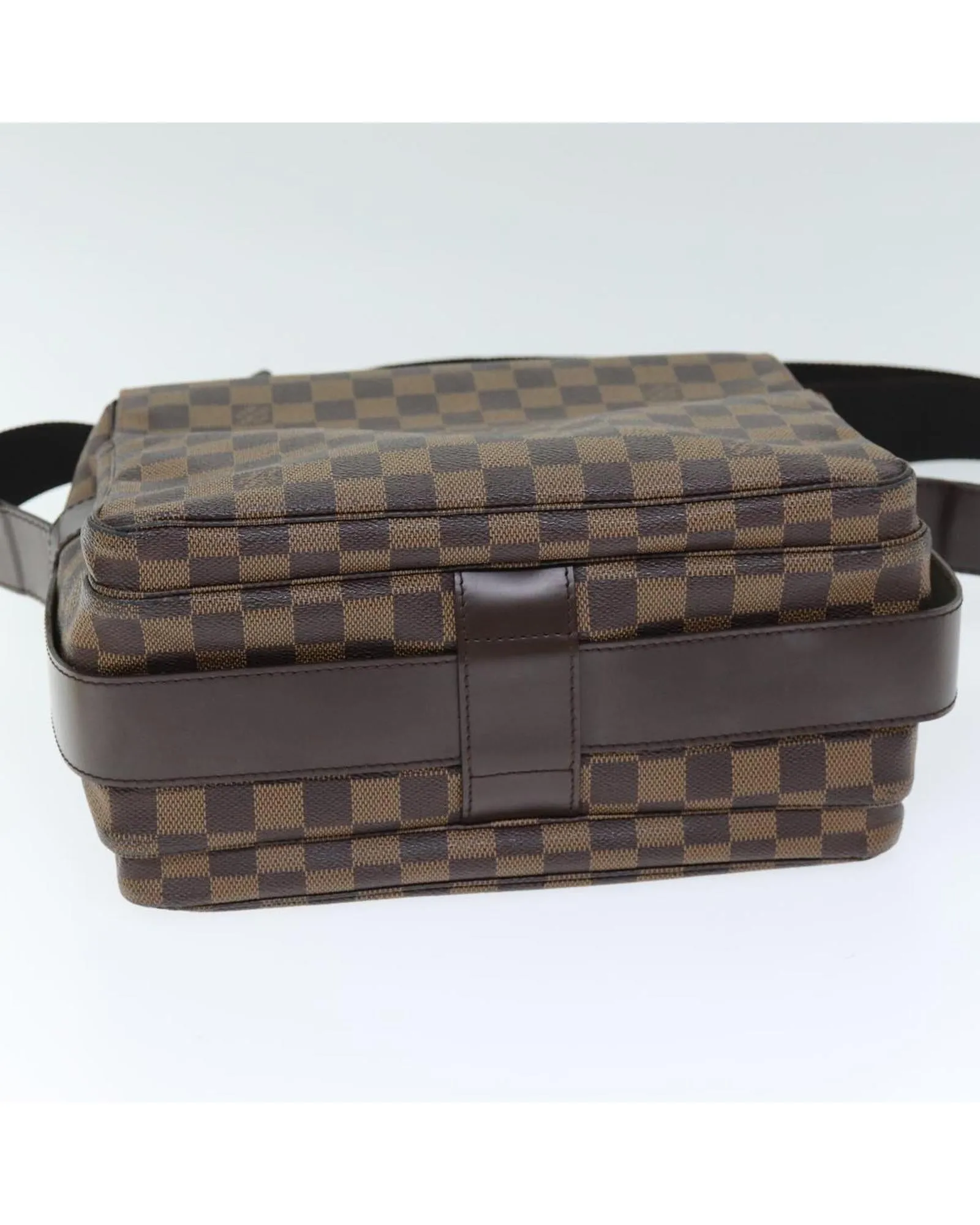 Designer Damier Ebene Shoulder Bag with Adjustable Strap