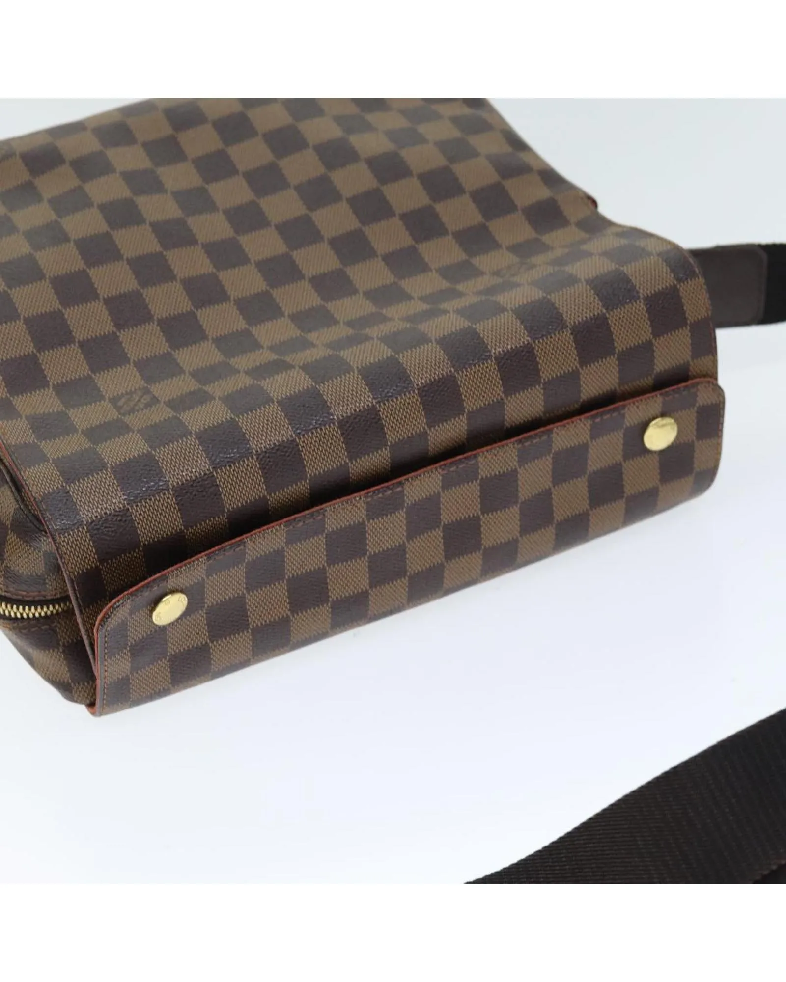 Designer Damier Ebene Shoulder Bag with Adjustable Strap
