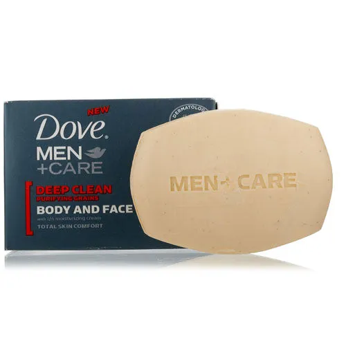 Dove Men Care Deep Clean Body and Face Bar Soap 2-Pack
