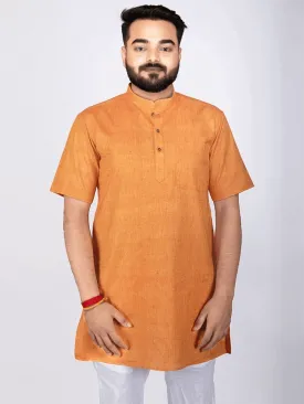 Duel Tone Handwoven Organic Cotton Men Kurta