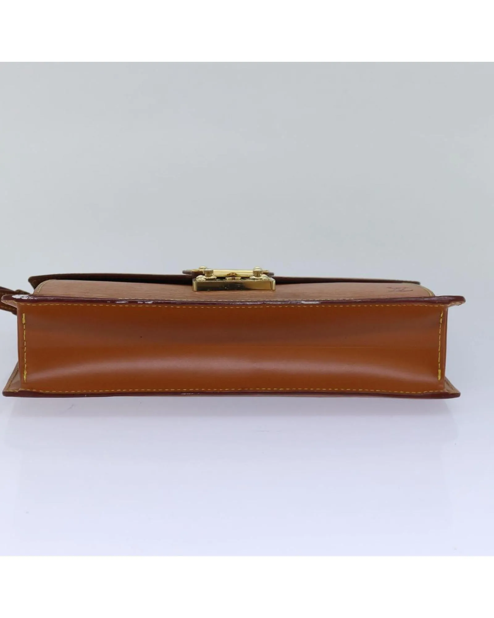 Epi Leather Dragonne Hand Bag with Zip Closure