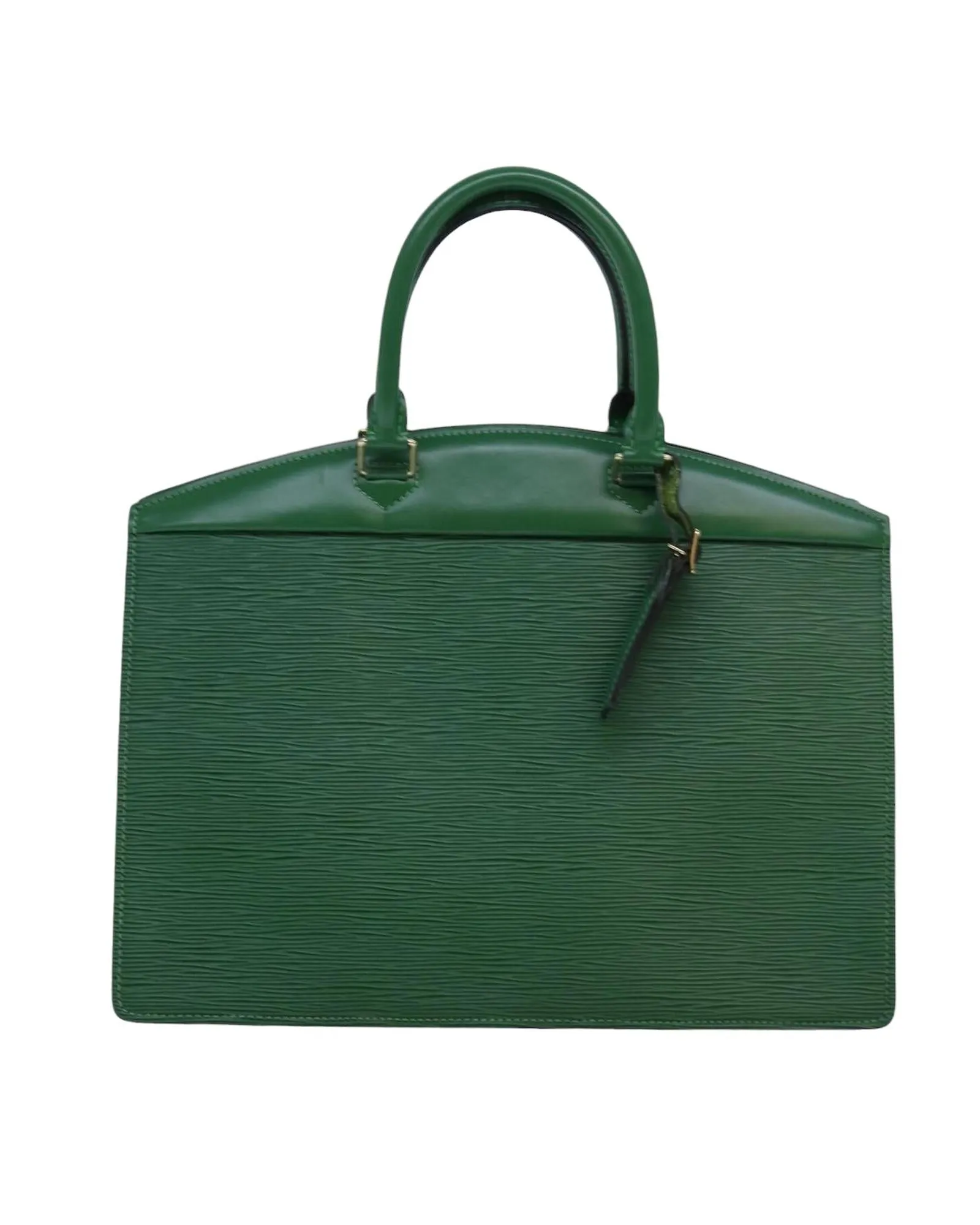 Epi Leather Handbag with Name Tag and Storage Smell