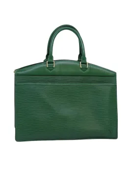 Epi Leather Handbag with Name Tag and Storage Smell