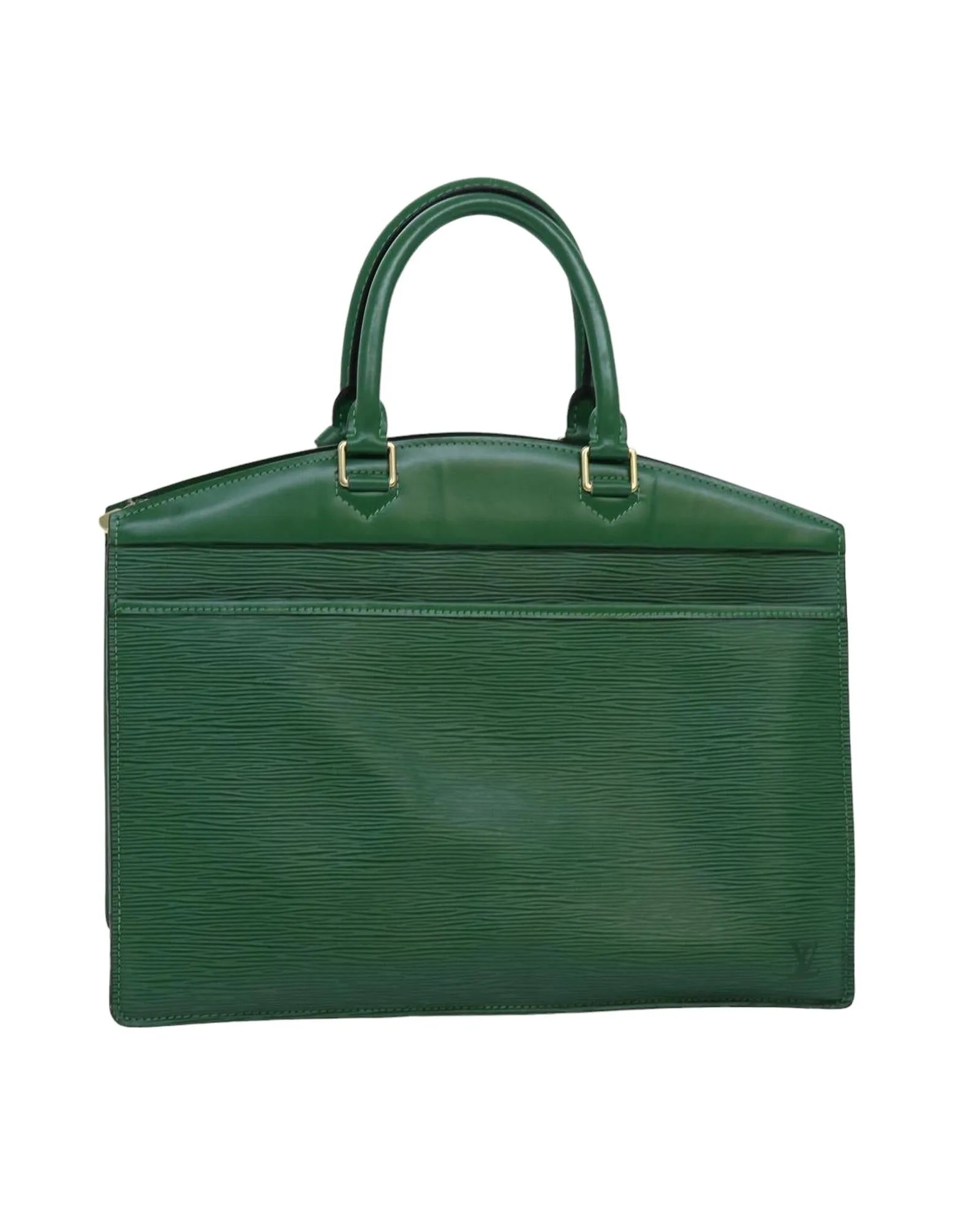 Epi Leather Handbag with Name Tag and Storage Smell