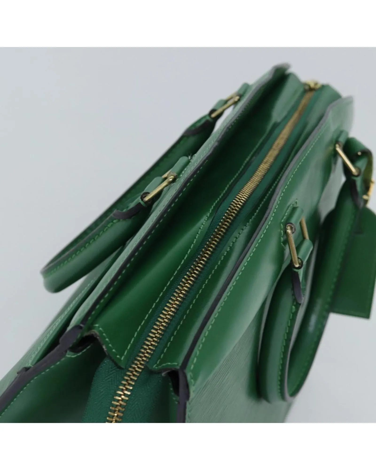 Epi Leather Handbag with Name Tag and Storage Smell