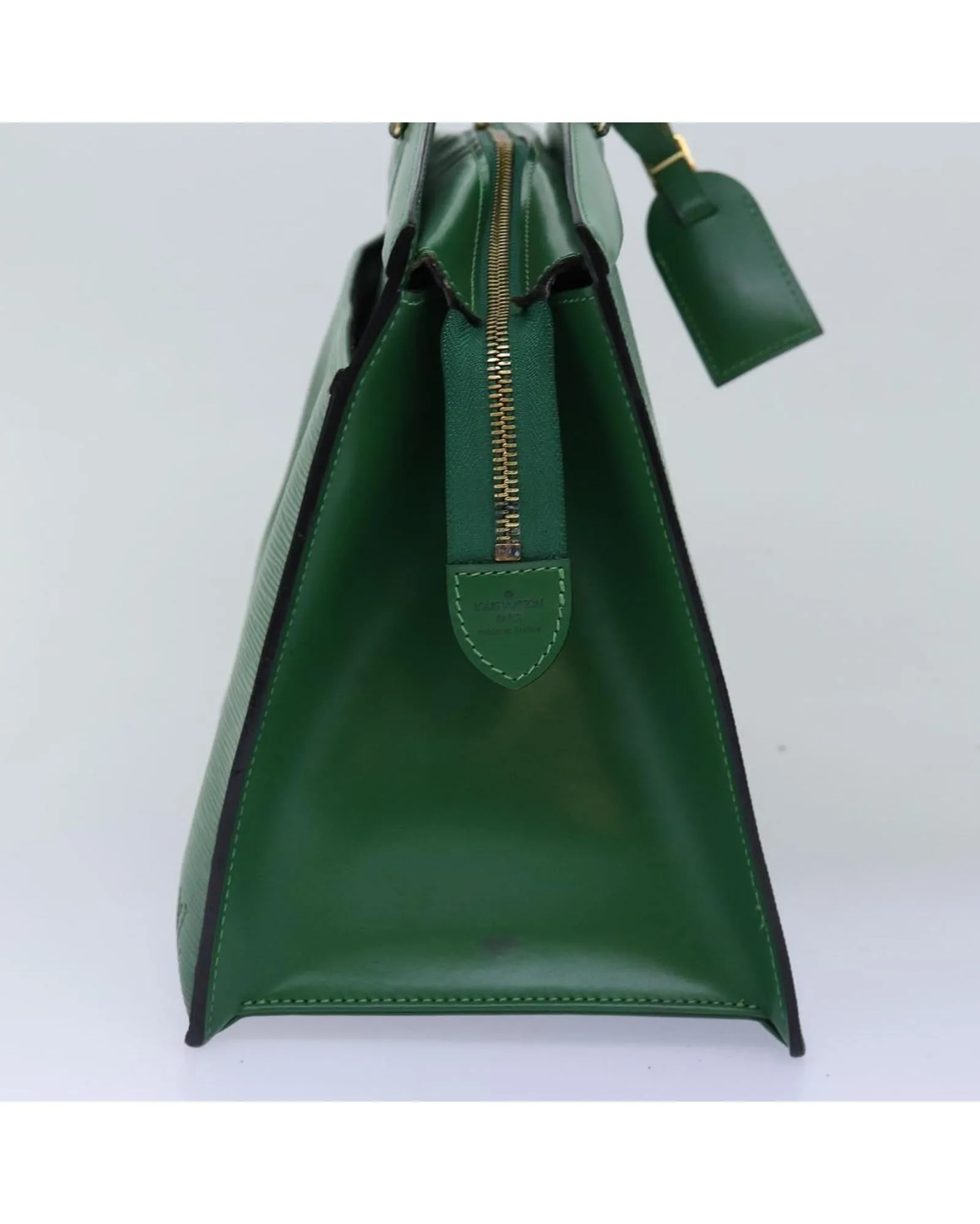 Epi Leather Handbag with Name Tag and Storage Smell
