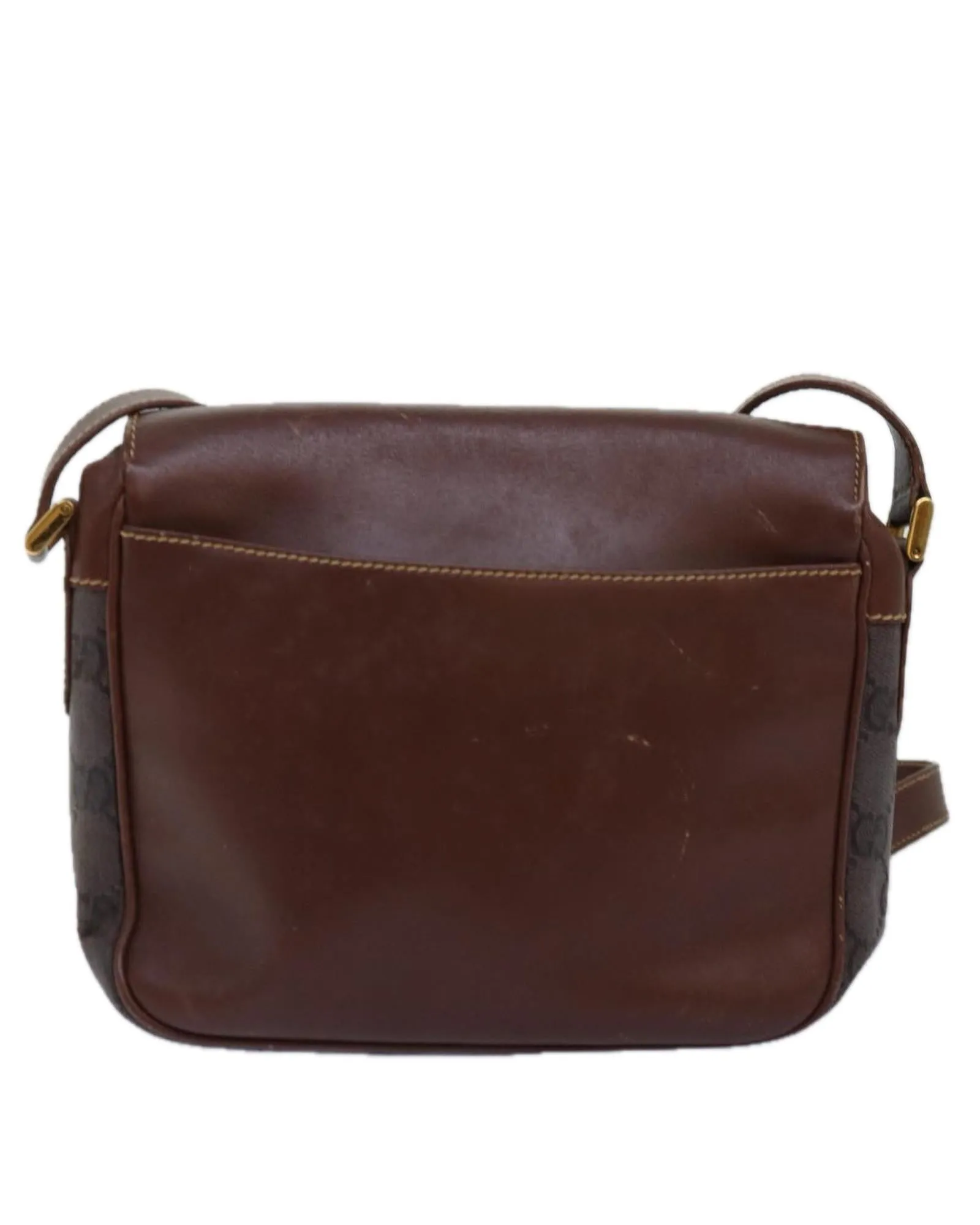 GG Canvas Shoulder Bag with Shoulder Strap - Brown