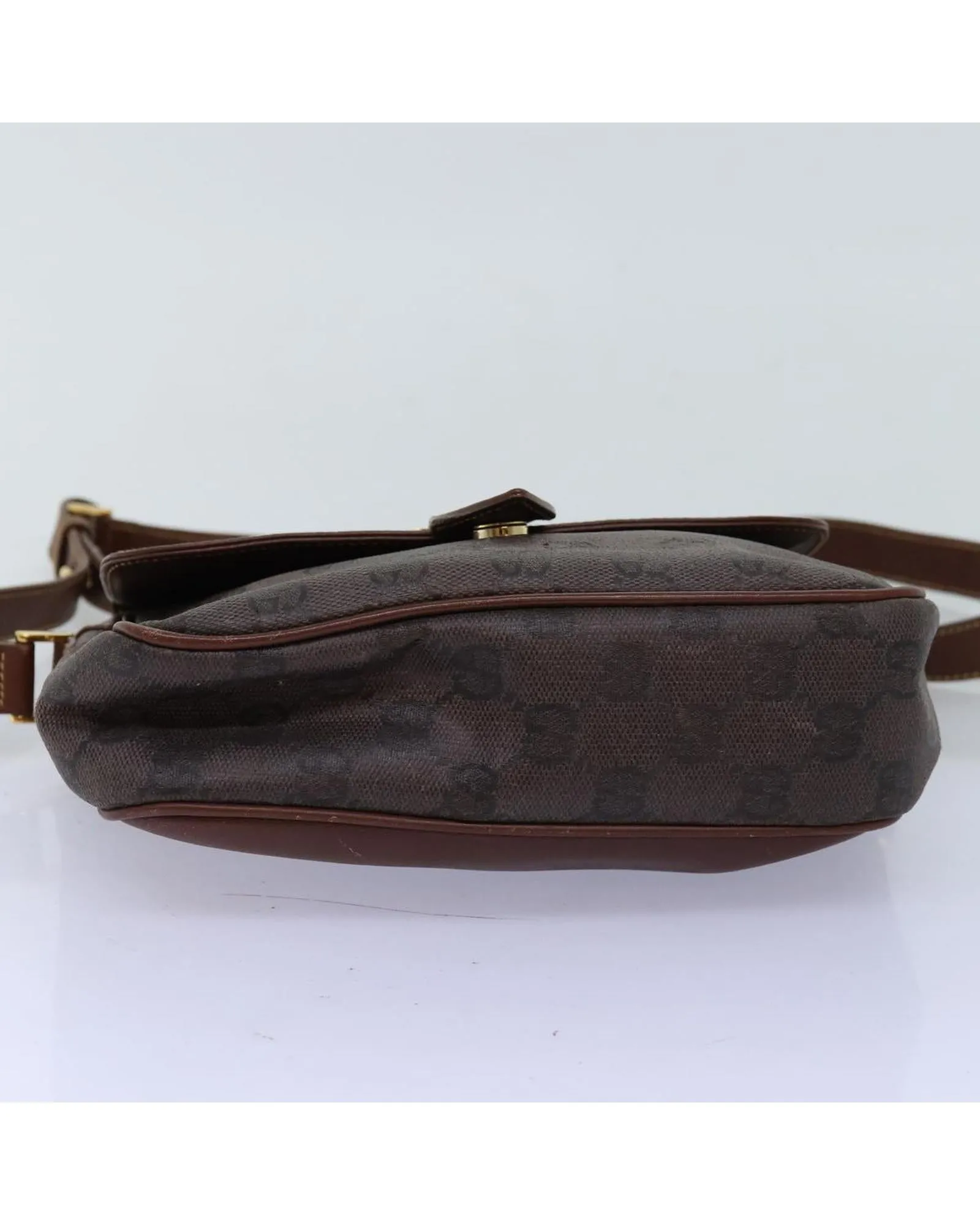 GG Canvas Shoulder Bag with Shoulder Strap - Brown
