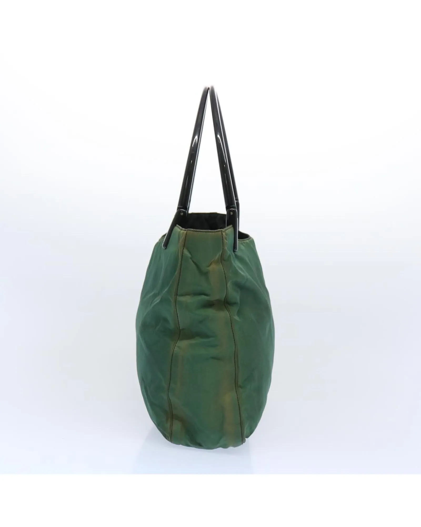 Green Nylon Shoulder Bag with Accessory - Italian Made